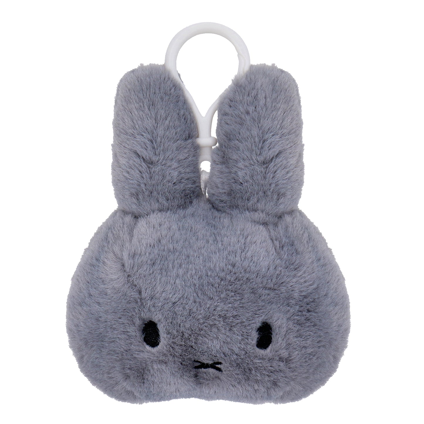 Miffy Head Backpack Clip Fluffy Dark Grey