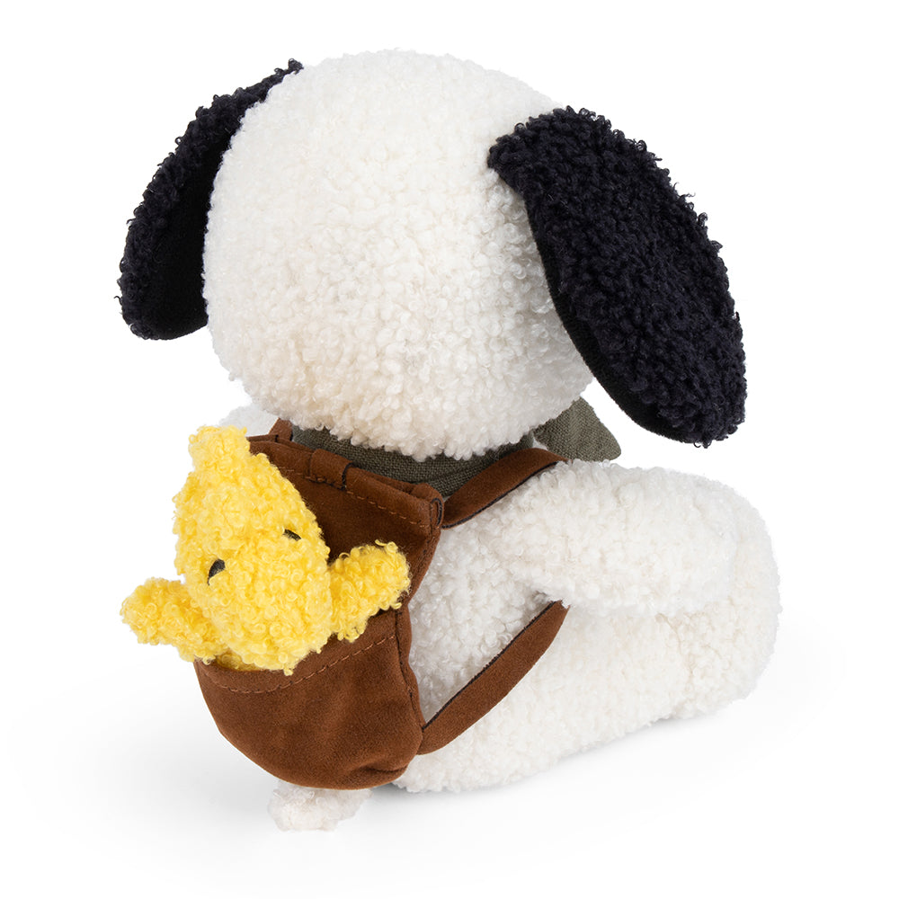 Peanuts Snoopy with Woodstock in Backpack 20cm