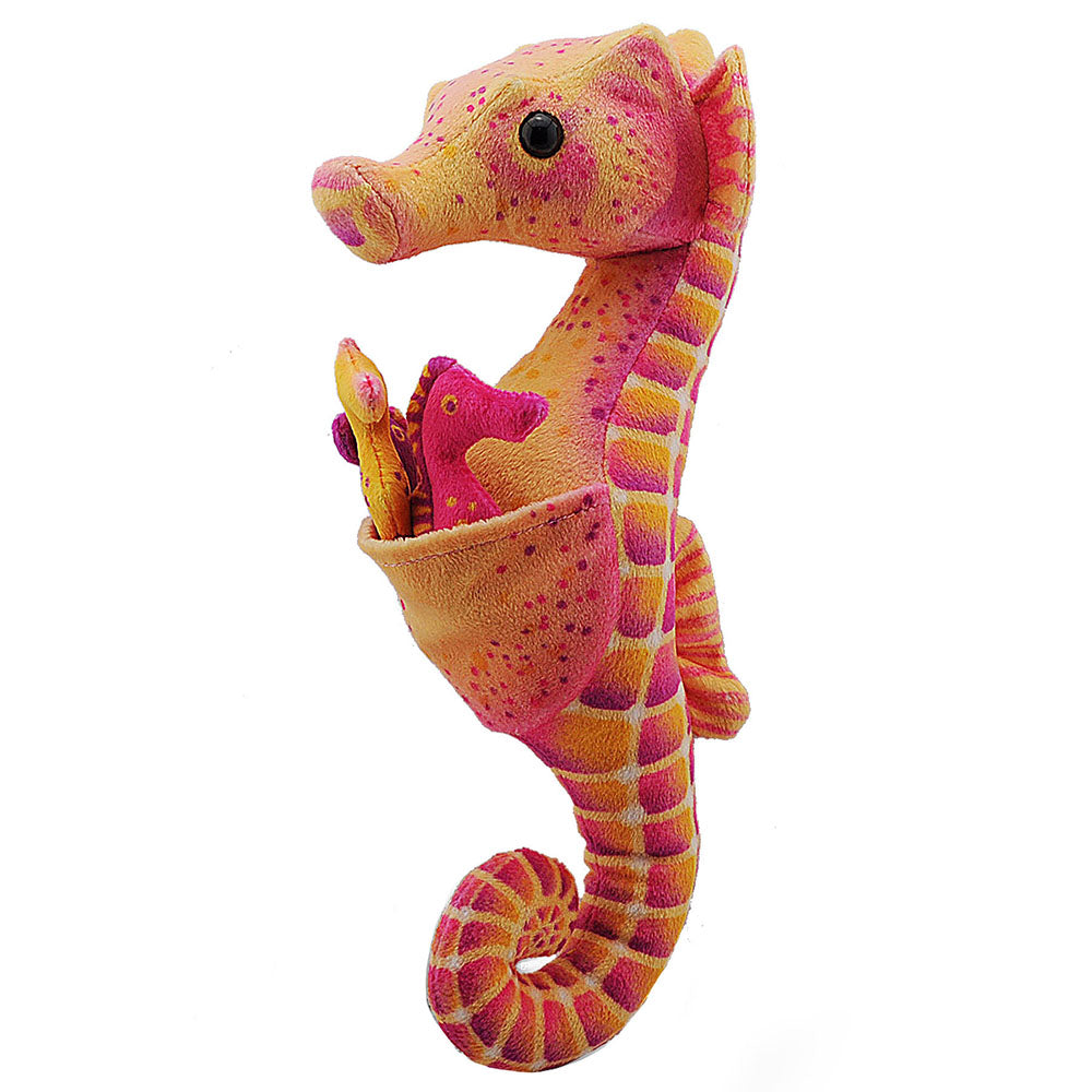 Wild Republic Plush Seahorse with Babies 11.5 Inches