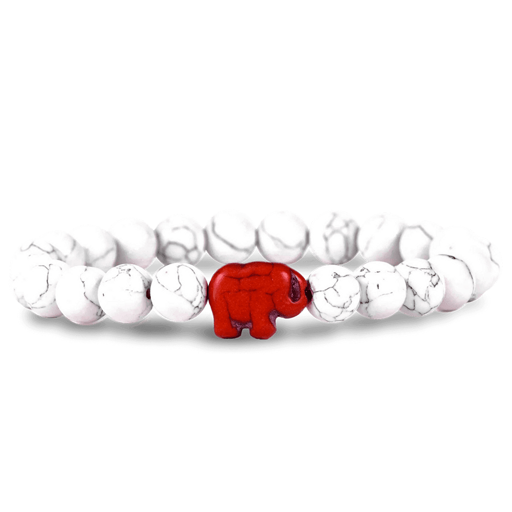 Fahlo Expedition Elephant White Howlite