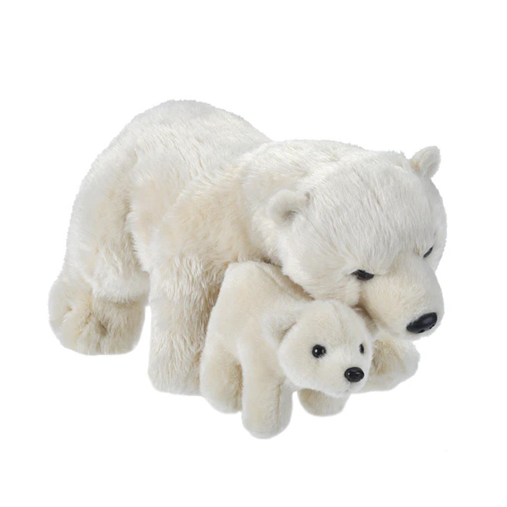 Wild Republic Mom Baby Polar Bear 12 Inches