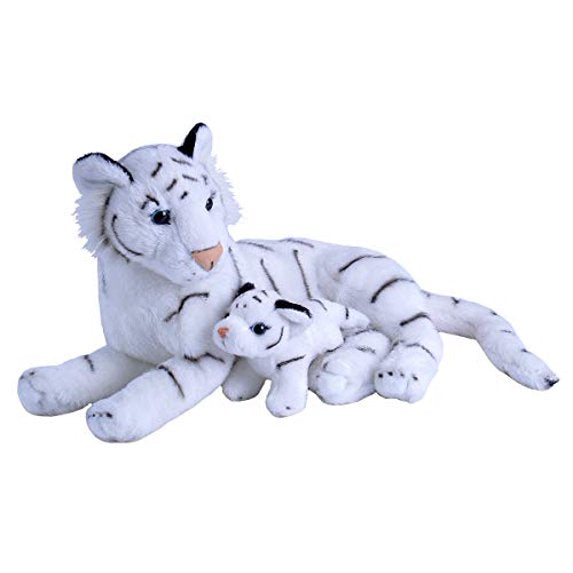 Wild Republic Mom Baby White Tiger 12 Inches