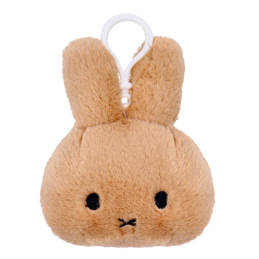 Miffy Head Backpack Clip Fluffy Brown