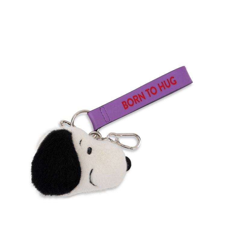 Peanuts Snoopy ECO Fuzzy Cream Bag Charm 8cm