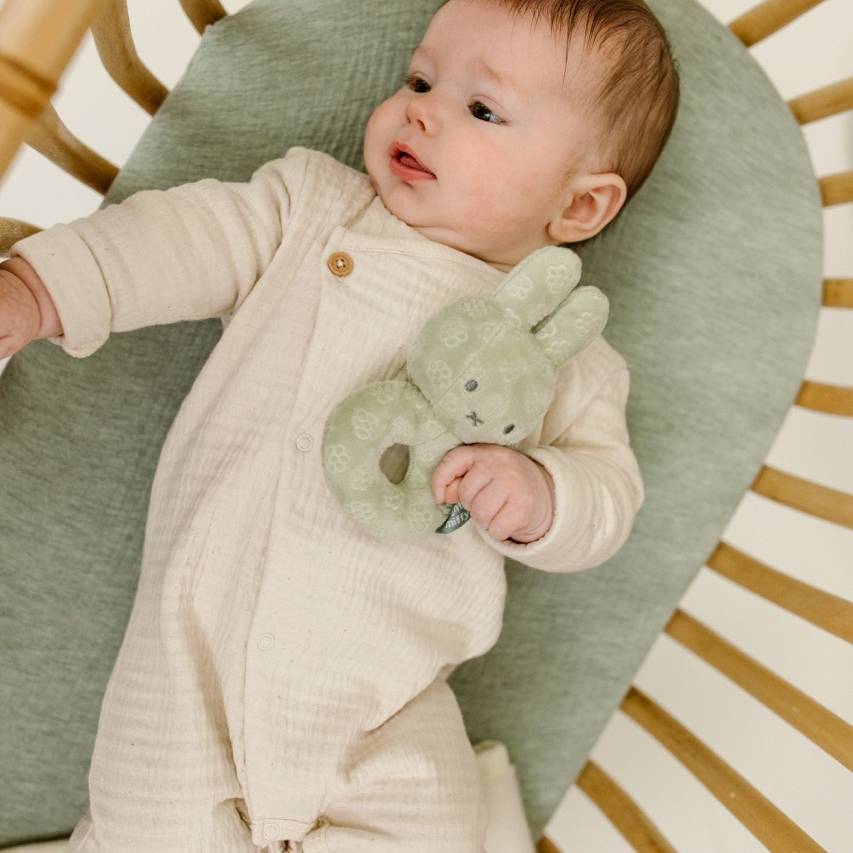 Miffy Rattle Green Flower