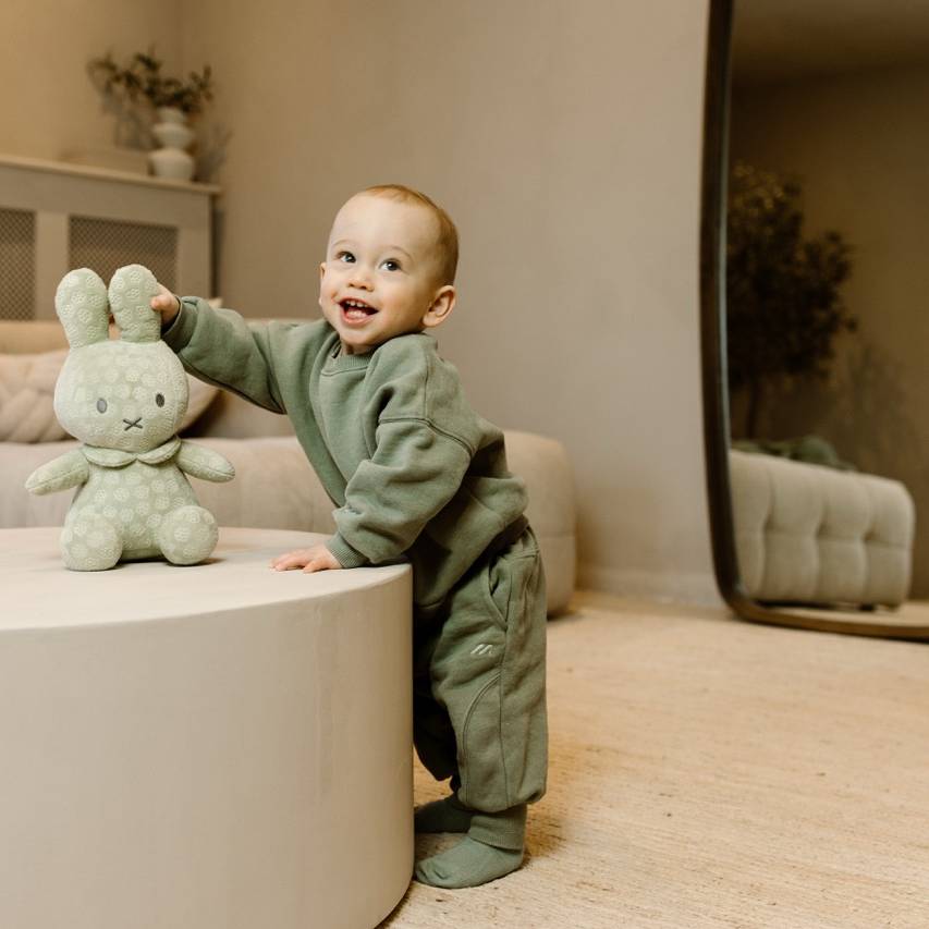 Miffy Cuddle Green Flower 30cm