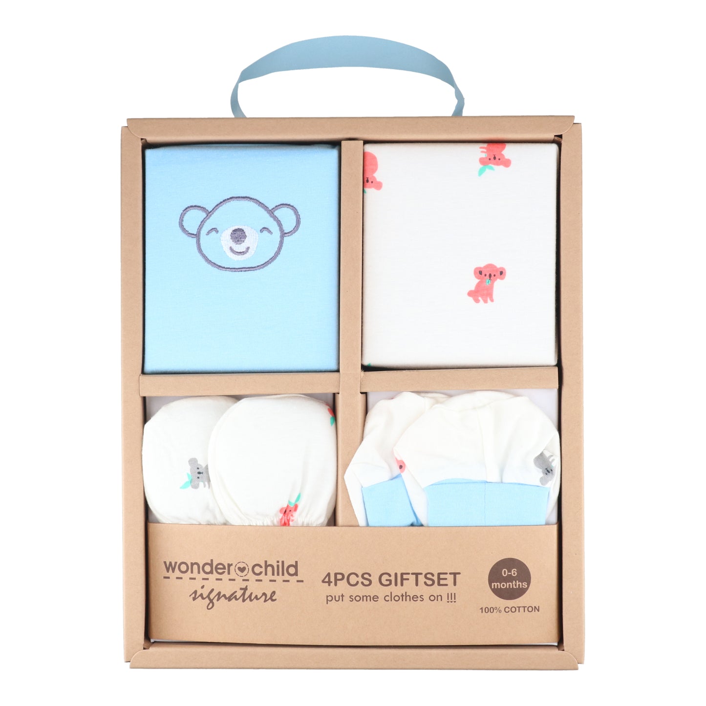 Wonderchild 4 Pieces Set Baby Boy Gift Hamper
