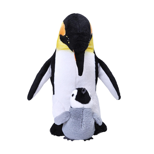 Wild Republic Mom Baby Emperor Penguin 12 Inches
