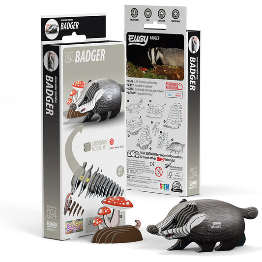 Eugy Dodoland Wild Badger 3d Puzzle