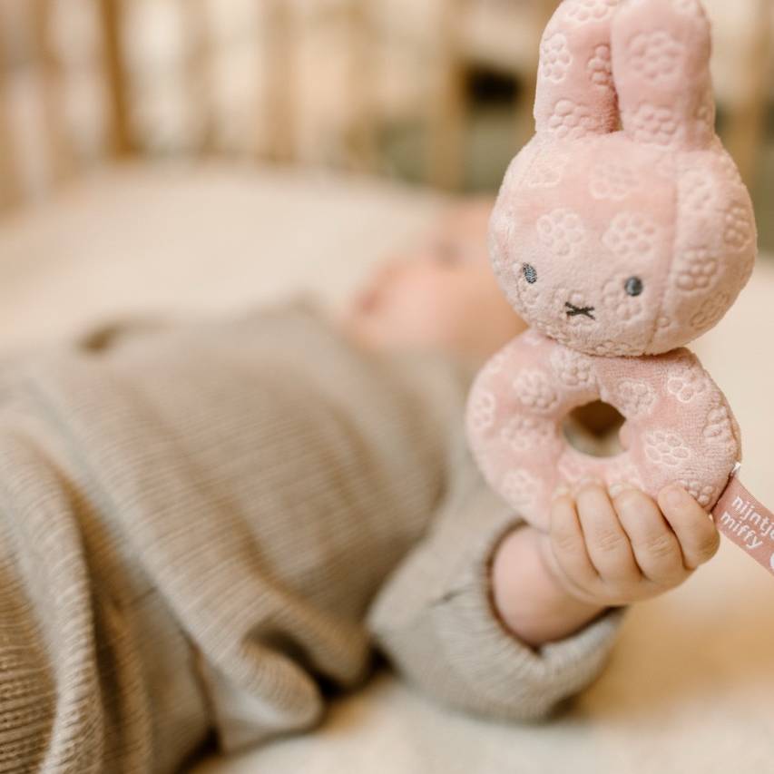 Miffy Rattle Pink Flower