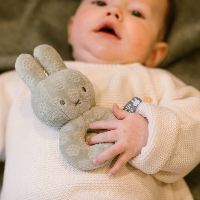 Miffy Rattle Green Flower